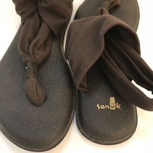 Women’s Sanuk Yoga Sling Sandals - Brown- 5